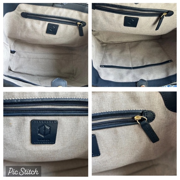 Welden Saunter Leather Suede Handbag Tri-Color Artisian Leatherwork - Picture 7 of 16